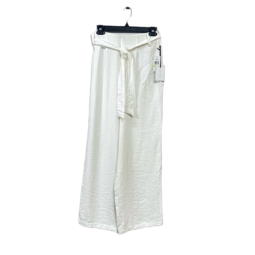 1.STATE Nordstrom Woman’s Tie Waist Ankle Dress Pants Soft Cream Size 4